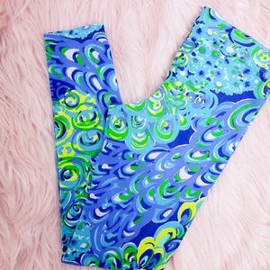 Lilly Pulitzer Sea Blue leggings Size L Kids